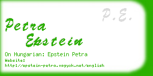 petra epstein business card